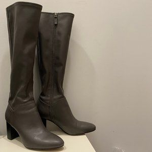 Franco Sarto knee-high boots, grey, size 7.5/37.5